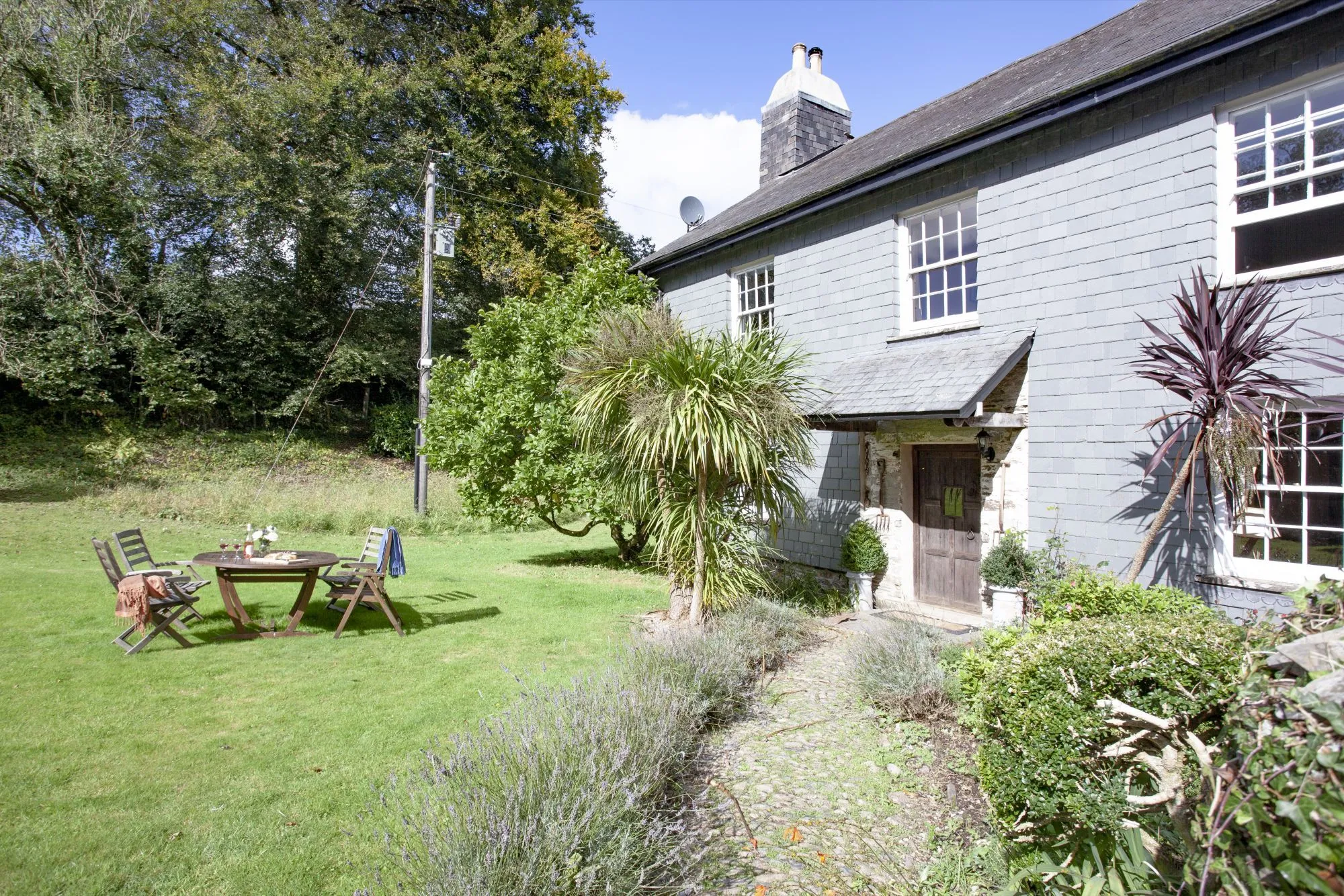 The Farmhouse front garden and old oak entrance